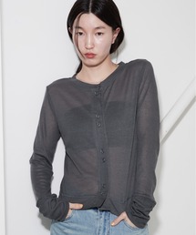 Sheer Rib Skin Cardigan|シアーリブスキンカーディガン