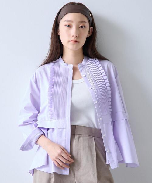 【MARILYN MOON/マリリンムーン】レースフリルブラウス◆ Marilyn Moon（マリリンムーン） ブラウス modern tuck frill blouse