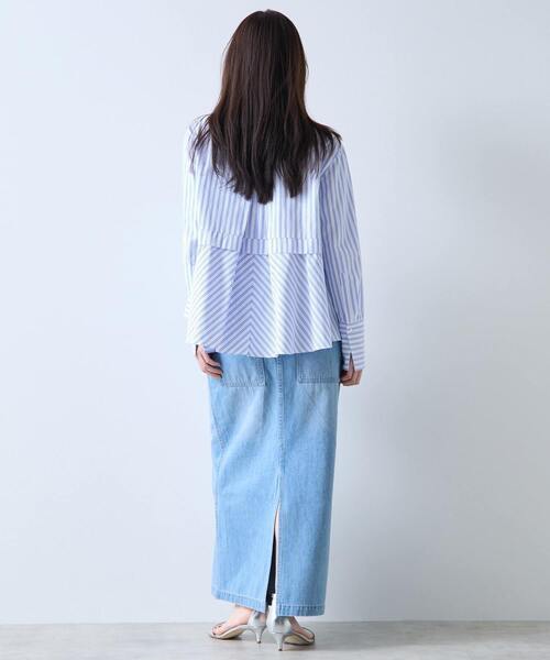 MARILYN MOON マリリンムーン ブラウス F 青(紫がかっています) 【古着】【中古】 MARILYN MOON - MARILYN MOON マリリンムーン ブラウス F 青(紫がかっ