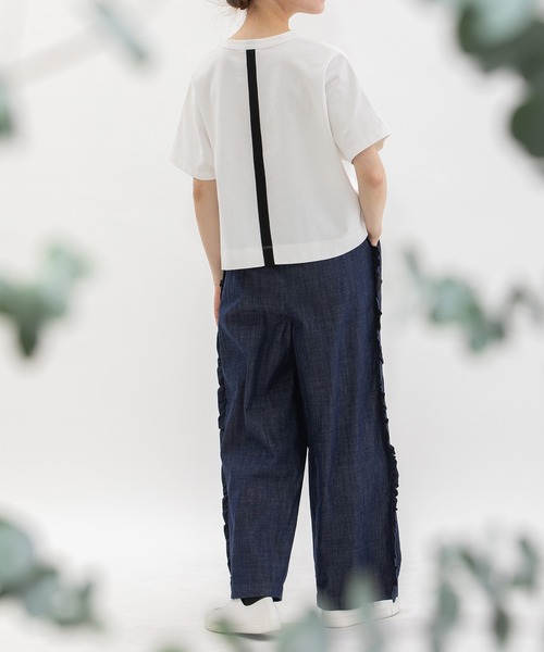 nop de nod(ノップドゥノッド)の「Cloche USコットンkukkaプリントTシャツ(Tシャツ/カットソー・レディース・オフホワイト/シルバー/ブラック・3)」の6枚目の写真
