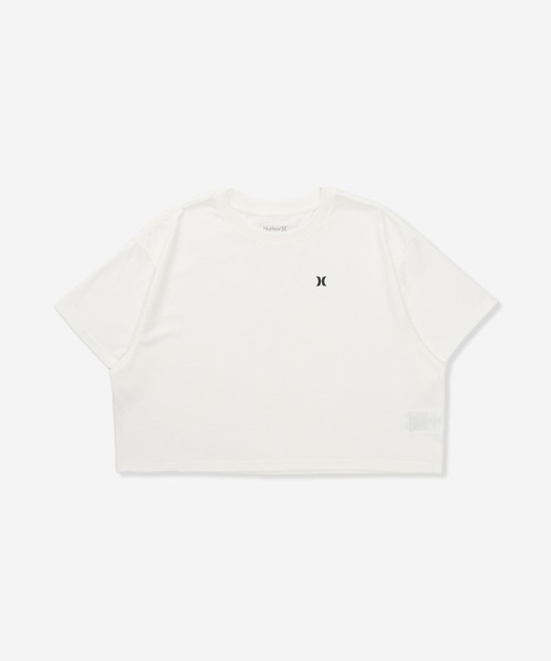 Hurley (ハーレー)の「【Hurley:ハーレー】レディースクロップ丈デザインTシャツ 吸汗速乾 ICON SHORTSLEEVE CROPPED TEE(Tシャツ/カットソー・レディース・ライトブルー/ブルーグレー/ホワイト/ブラック・MEDIUM/SMALL/LARGE)」の2枚目の写真