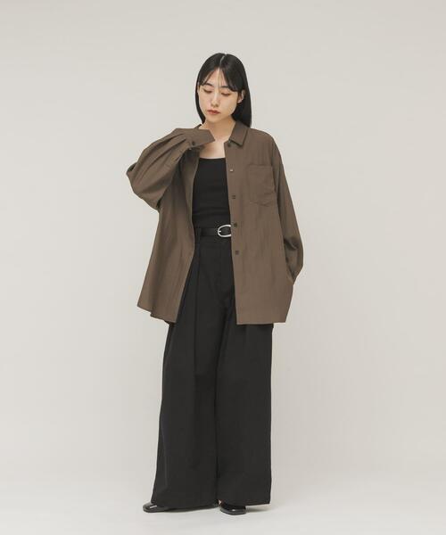 KBF（ケイビーエフ）の「タックデザインツイルパンツ（その他パンツ・レディース・ブラック/アイボリー/ブラウン・ONE）」の14枚目の写真