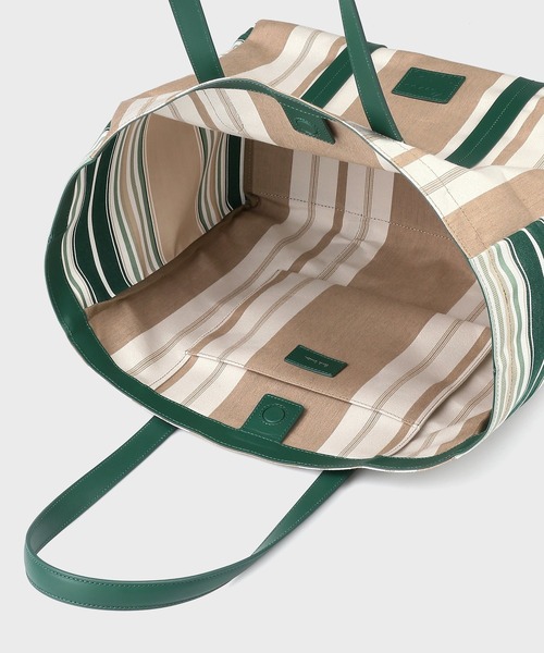 Paul Smith（ポールスミス）の「ウーブンストライプ トートバッグ【363004 N251T】（トートバッグ・メンズ・グリーン/ネイビー・FREE）」の7枚目の写真