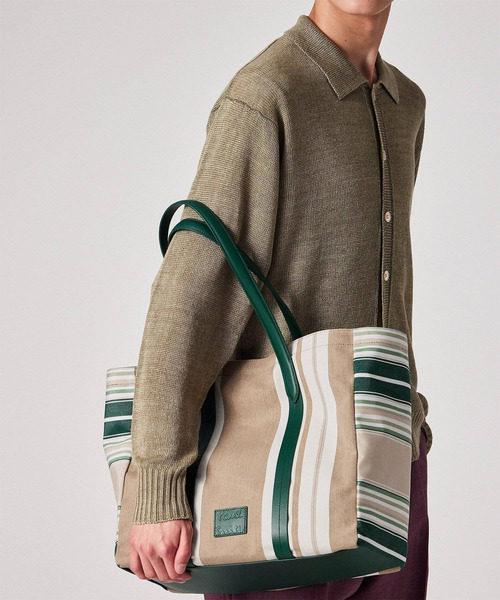 Paul Smith(ポールスミス)の「ウーブンストライプ トートバッグ【363004 N251T】(トートバッグ・メンズ・グリーン/ネイビー・FREE)」の13枚目の写真