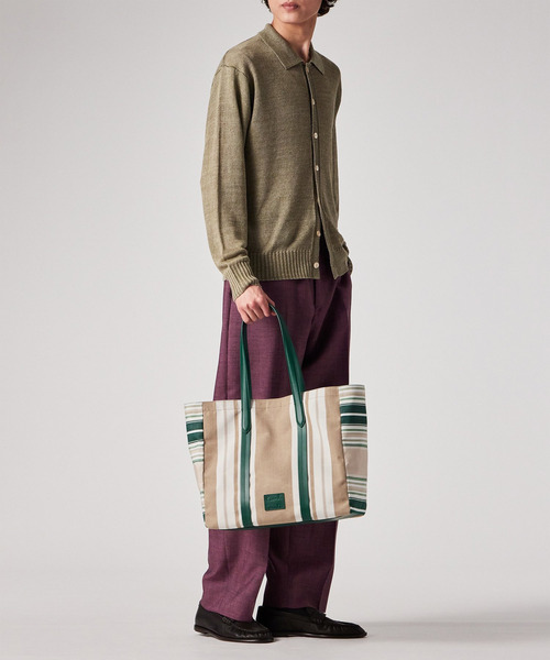 Paul Smith(ポールスミス)の「ウーブンストライプ トートバッグ【363004 N251T】(トートバッグ・メンズ・グリーン/ネイビー・FREE)」の14枚目の写真
