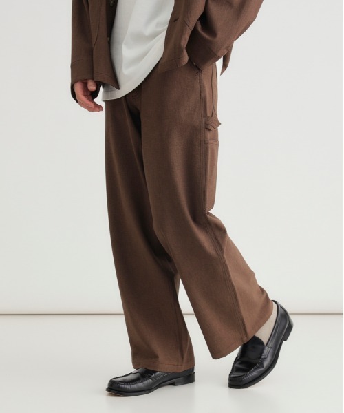 BACK NUMBER（バックナンバー）の「【BACK NUMBER】ダックライクパンツ (ワイドシルエット / リラックス感 / 軽やか / 大人カジュアル)（その他パンツ・メンズ・ブラック/ホワイト/ブラウン・M/S/XL/L）」の3枚目の写真