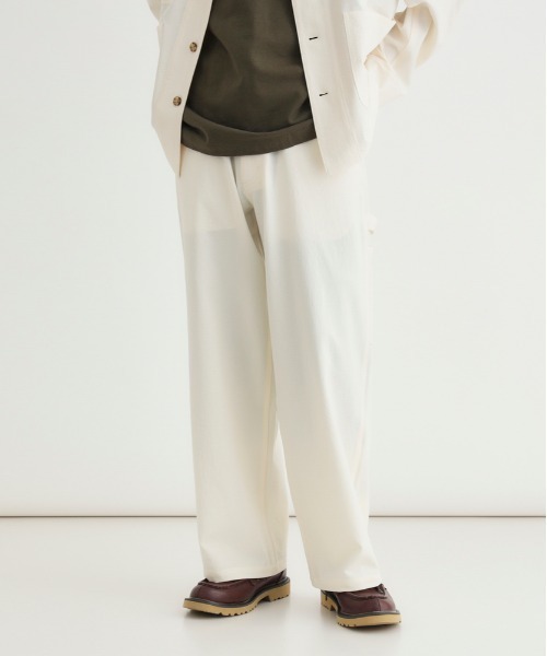 BACK NUMBER（バックナンバー）の「【BACK NUMBER】ダックライクパンツ (ワイドシルエット / リラックス感 / 軽やか / 大人カジュアル)（その他パンツ・メンズ・ブラック/ホワイト/ブラウン・M/S/XL/L）」の2枚目の写真