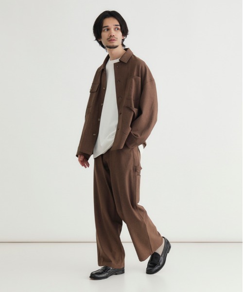 BACK NUMBER（バックナンバー）の「【BACK NUMBER】ダックライクパンツ (ワイドシルエット / リラックス感 / 軽やか / 大人カジュアル)（その他パンツ・メンズ・ブラック/ホワイト/ブラウン・M/S/XL/L）」の13枚目の写真
