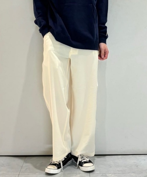 BACK NUMBER（バックナンバー）の「【BACK NUMBER】ダックライクパンツ (ワイドシルエット / リラックス感 / 軽やか / 大人カジュアル)（その他パンツ・メンズ・ブラック/ホワイト/ブラウン・M/S/XL/L）」の5枚目の写真