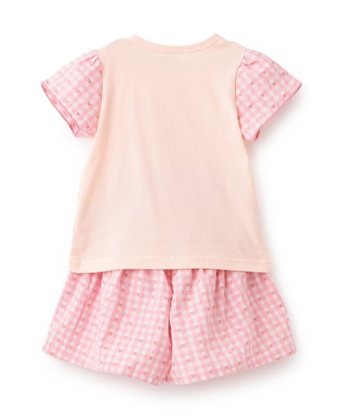 KP（ケーピー）の「天竺×先染チェック 上下セット（Tシャツ/カットソー・キッズ・イエロー/レッド/ピンク・100cm/110cm/120cm/130cm/140cm/80ｃｍ/90cm）」の4枚目の写真