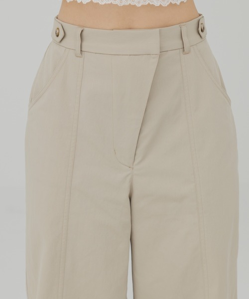 waist design wide chino pants（ウエストデザインワイドチノパンツ