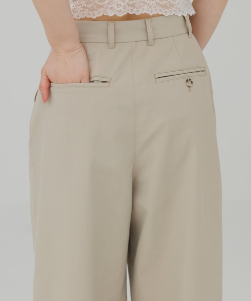 waist design wide chino pants（ウエストデザインワイドチノパンツ