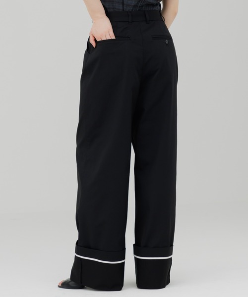 SENEE（セニー）の「waist design wide chino pants（ウエストデザイン