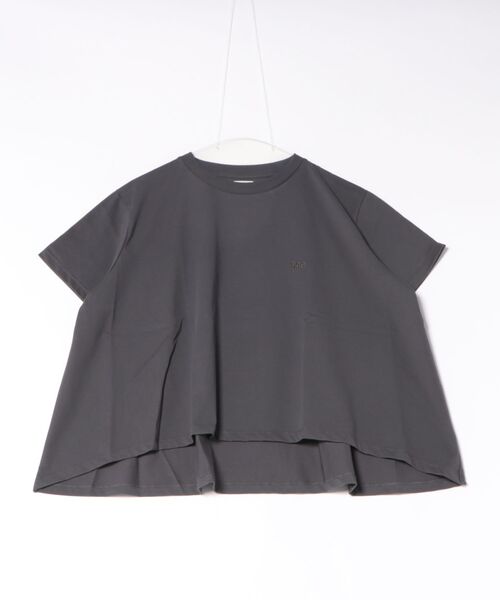 Lee（リー）の「フレアーTシャツ【体型カバー】（Tシャツ/カットソー・レディース・チャコール/その他・MEDIUM）」の2枚目の写真