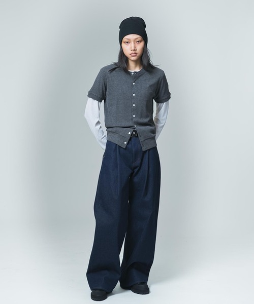 NOCTO ARCHIVE(ノクトアーカイブ)の「NOCTO ARCHIVE/ノクト アーカイブ Rigid One-tuck Wide Denim(デニムパンツ・メンズ・ブラック系その他/ネイビー・MEDIUM/LARGE)」の14枚目の写真