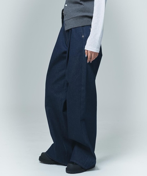 NOCTO ARCHIVE(ノクトアーカイブ)の「NOCTO ARCHIVE/ノクト アーカイブ Rigid One-tuck Wide Denim(デニムパンツ・メンズ・ブラック系その他/ネイビー・MEDIUM/LARGE)」の15枚目の写真
