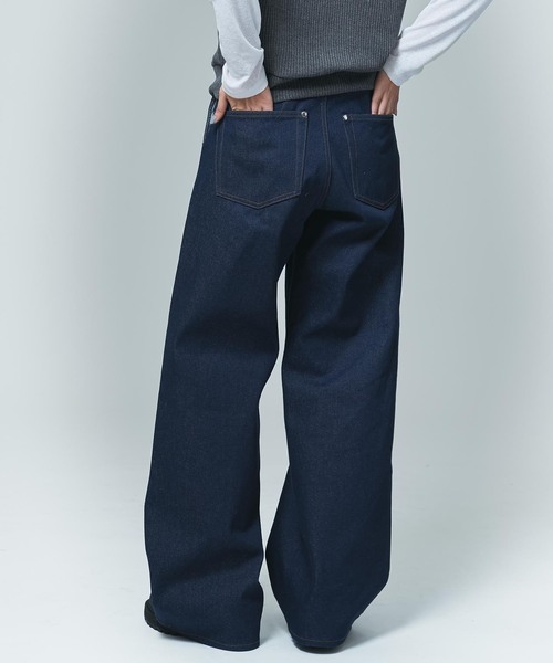 NOCTO ARCHIVE(ノクトアーカイブ)の「NOCTO ARCHIVE/ノクト アーカイブ Rigid One-tuck Wide Denim(デニムパンツ・メンズ・ブラック系その他/ネイビー・MEDIUM/LARGE)」の16枚目の写真