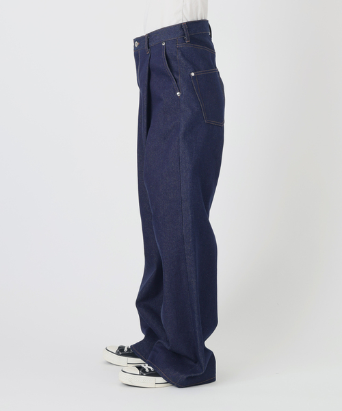 NOCTO ARCHIVE(ノクトアーカイブ)の「NOCTO ARCHIVE/ノクト アーカイブ Rigid One-tuck Wide Denim(デニムパンツ・メンズ・ブラック系その他/ネイビー・MEDIUM/LARGE)」の18枚目の写真