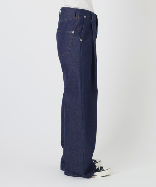NOCTO ARCHIVE(ノクトアーカイブ)の「NOCTO ARCHIVE/ノクト アーカイブ Rigid One-tuck Wide Denim(デニムパンツ・メンズ・ブラック系その他/ネイビー・MEDIUM/LARGE)」の20枚目の写真