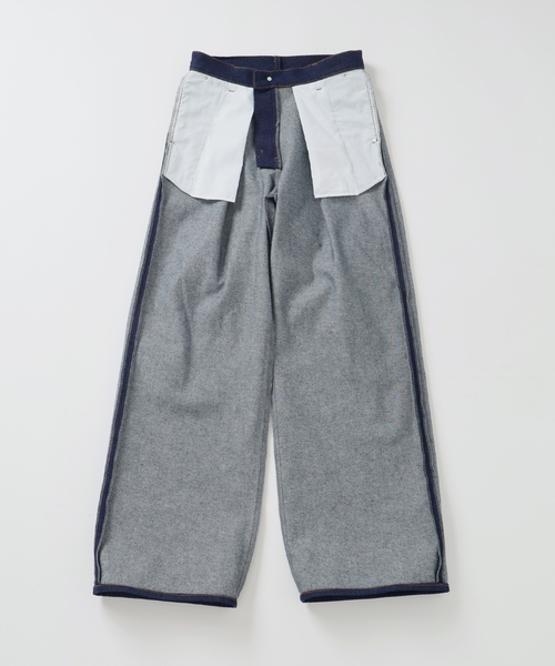 NOCTO ARCHIVE(ノクトアーカイブ)の「NOCTO ARCHIVE/ノクト アーカイブ Rigid One-tuck Wide Denim(デニムパンツ・メンズ・ブラック系その他/ネイビー・MEDIUM/LARGE)」の6枚目の写真