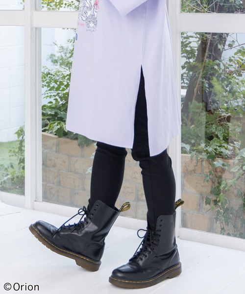 ScoLar（スカラー）の「161678：orion×ScoLar ハンズアップチュニック（チュニック・レディース・パープル/チャコールグレー/オフホワイト・M）」の11枚目の写真