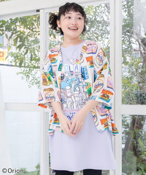 ScoLar（スカラー）の「161678：orion×ScoLar ハンズアップチュニック（チュニック・レディース・パープル/チャコールグレー/オフホワイト・M）」の13枚目の写真