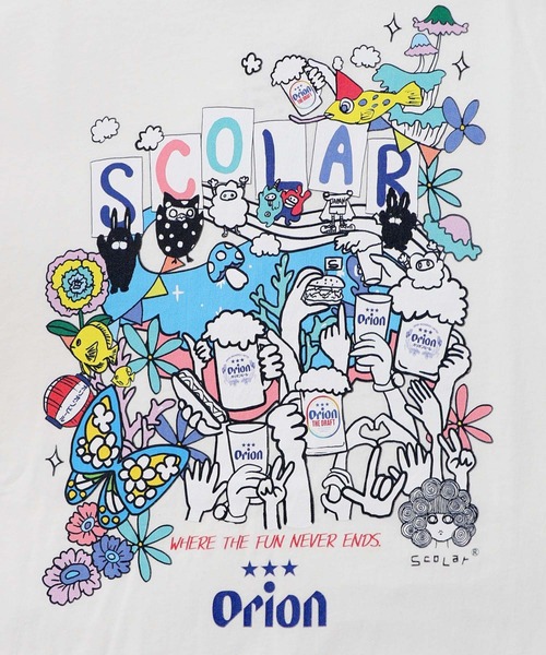 ScoLar（スカラー）の「161678：orion×ScoLar ハンズアップチュニック（チュニック・レディース・パープル/チャコールグレー/オフホワイト・M）」の15枚目の写真