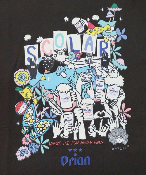 ScoLar（スカラー）の「161678：orion×ScoLar ハンズアップチュニック（チュニック・レディース・パープル/チャコールグレー/オフホワイト・M）」の18枚目の写真