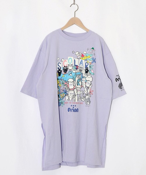 ScoLar（スカラー）の「161678：orion×ScoLar ハンズアップチュニック（チュニック・レディース・パープル/チャコールグレー/オフホワイト・M）」の19枚目の写真