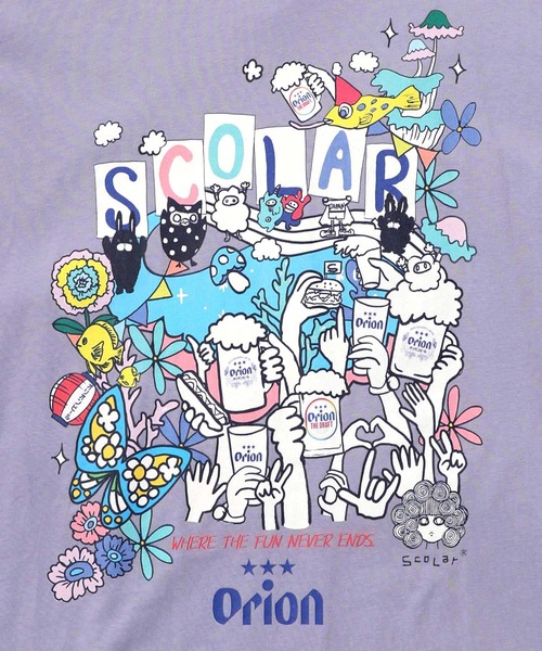 ScoLar（スカラー）の「161678：orion×ScoLar ハンズアップチュニック（チュニック・レディース・パープル/チャコールグレー/オフホワイト・M）」の21枚目の写真