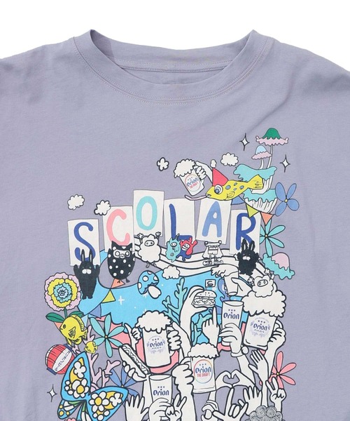 ScoLar（スカラー）の「161678：orion×ScoLar ハンズアップチュニック（チュニック・レディース・パープル/チャコールグレー/オフホワイト・M）」の22枚目の写真