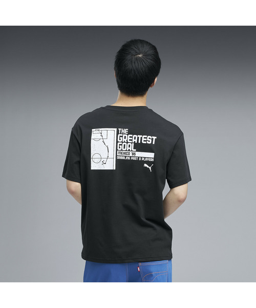 PUMA(プーマ)の「PUMA プーマ メンズ ESS エレベーテッド MX フットボール 半袖 Tシャツ(Tシャツ/カットソー・メンズ・ブラック/ホワイト/グレー・MEDIUM/LARGE/X-LARGE/XX-LARGE/SMALL)」の4枚目の写真