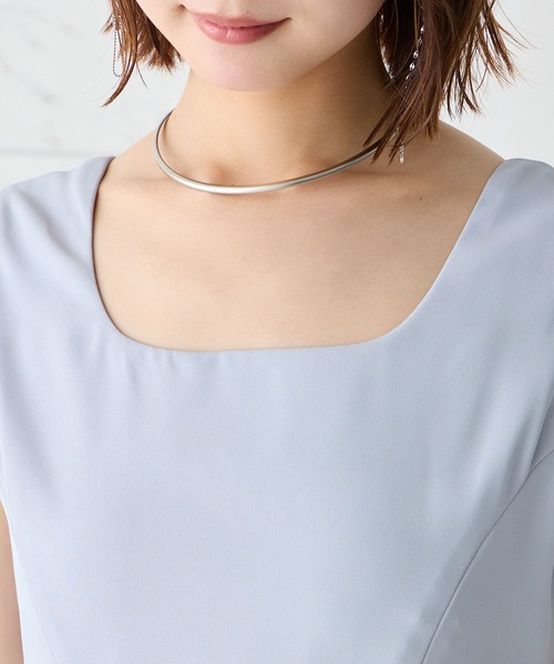 Elishe（エリシェ）の「配色フレアノースリーブワンピース（ワンピース・レディース・ベージュ/ライトブルー/ブラック・0/1）」の15枚目の写真