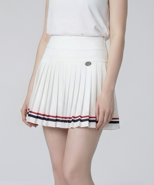 MONBIRDIE GOLF(モンバーディーゴルフ)の「アクティブラインプリーツスカート ホワイト(スカート・レディース・ホワイト・SMALL/MEDIUM/LARGE)」の1枚目の写真