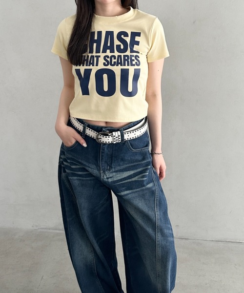 Bamm(バム)の「ヴィンテージ加工ワイドデニムパンツ(デニムパンツ・レディース・ライトブルー/ブルー・M)」の12枚目の写真