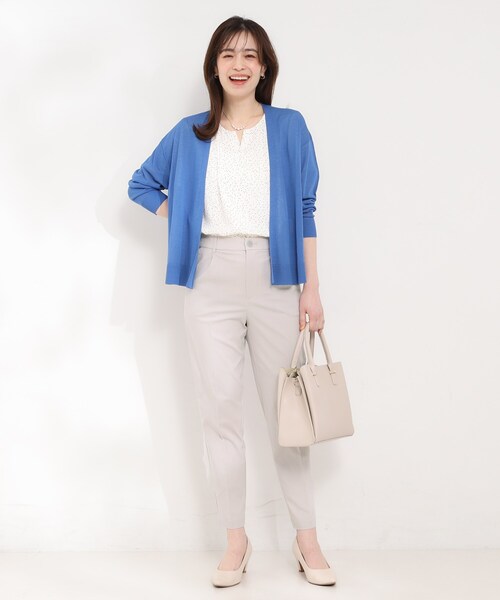 SHOO・LA・RUE(シューラルー)の「【ストレッチ/洗濯機可/S-LL】穿くだけまっすぐ美脚見え スティックパンツ(その他パンツ・レディース・カーキ/ブラック/ライトグレー・04/03/02/01)」の14枚目の写真