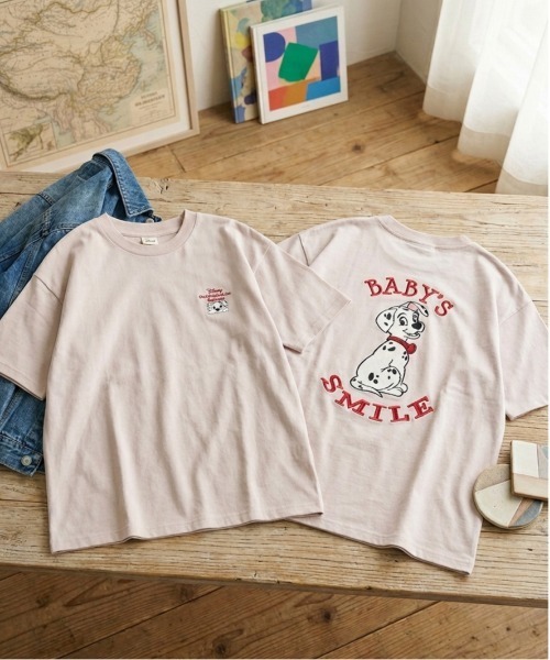 Disney(ディズニー)の「【DISNEY/ディズニー】ミッキーマウス サガラ刺繍半袖Tシャツ/ユニセックス(Tシャツ/カットソー・メンズ・スミクロ/サックスブルー/グレイッシュベージュ/オフホワイト・LARGE/MEDIUM)」の4枚目の写真