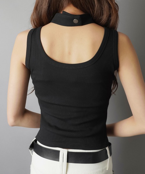 SPINNS（スピンズ）の「【セットアイテム】チョーカー付きタンクトップ/平成ギャル（タンクトップ・レディース・ブラック/ピンク/ホワイト/イエロー・ONESIZE）」の6枚目の写真