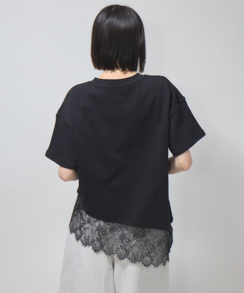 leimn(レイムン)の「レースドッキングTシャツ(Tシャツ/カットソー・レディース・ホワイト/ブラック・M)」の12枚目の写真
