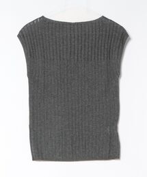 sheer rib french sleeve knit /シアーリブフレンチスリーブニット