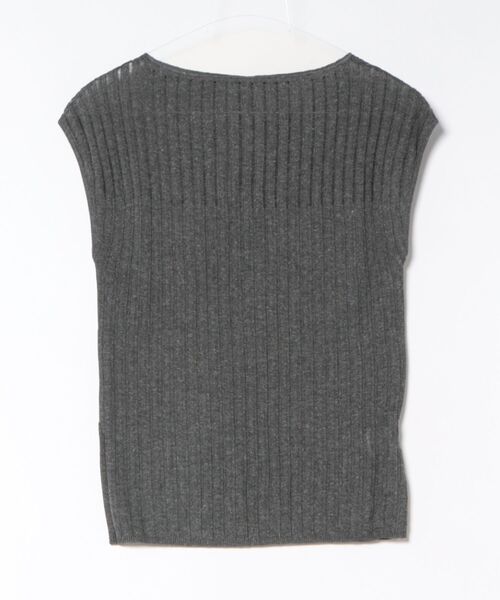 LAULEN(ローレン)の「sheer rib french sleeve knit /シアーリブフレンチスリーブニット(ニット/セーター・レディース・グレー/ホワイト/マスタード/イエロー・FREE)」の3枚目の写真