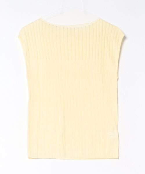 LAULEN(ローレン)の「sheer rib french sleeve knit /シアーリブフレンチスリーブニット(ニット/セーター・レディース・グレー/ホワイト/マスタード/イエロー・FREE)」の4枚目の写真