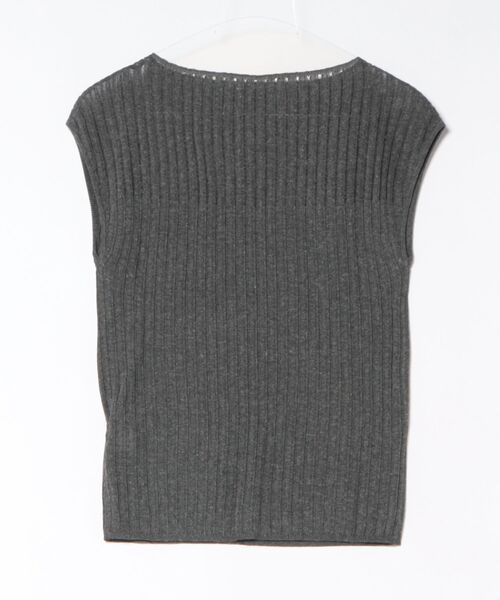 LAULEN(ローレン)の「sheer rib french sleeve knit /シアーリブフレンチスリーブニット(ニット/セーター・レディース・グレー/ホワイト/マスタード/イエロー・FREE)」の5枚目の写真