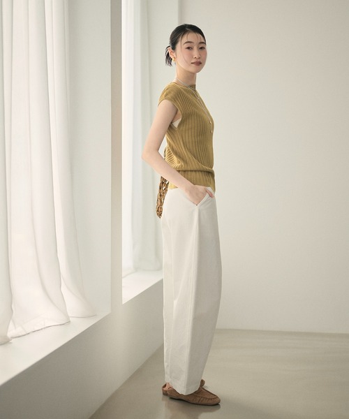 LAULEN(ローレン)の「sheer rib french sleeve knit /シアーリブフレンチスリーブニット(ニット/セーター・レディース・グレー/ホワイト/マスタード/イエロー・FREE)」の16枚目の写真