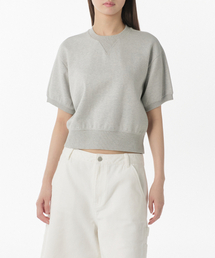 MUSINSA STANDARD WOMAN | ウィメンズダブルニット半袖スウェットシャツ[ミディアムグレー](Tシャツ/カットソー)