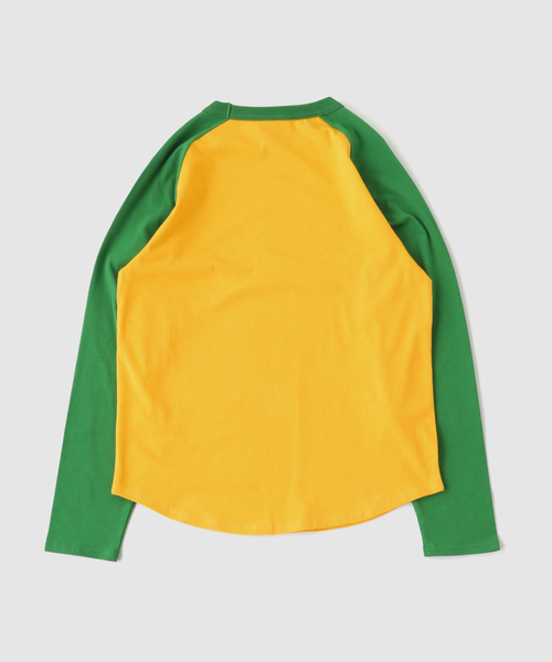 BOTT(ボット)の「BOTT / ボット BIG BOOTS RAGLAN LS TEE(Tシャツ/カットソー・メンズ・イエロー/ホワイト・MEDIUM/SMALL/LARGE)」の8枚目の写真
