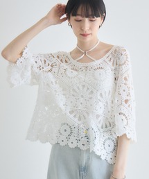 かぎ編みトップス