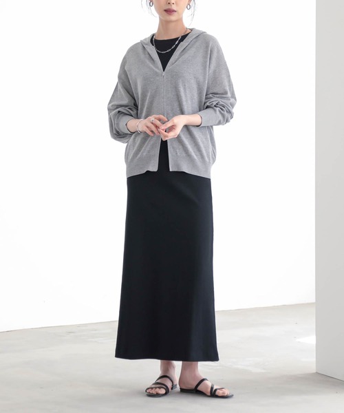 for/c(フォーシー)の「カップ付きアメスリワンピース【サスティナブル】(ワンピース・レディース・ブラック/チャコール・M/L)」の21枚目の写真