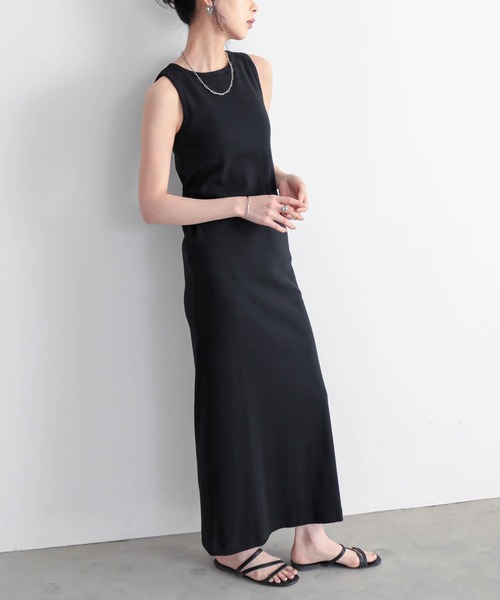 for/c(フォーシー)の「カップ付きアメスリワンピース【サスティナブル】(ワンピース・レディース・ブラック/チャコール・M/L)」の18枚目の写真