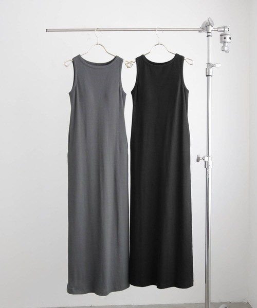 for/c(フォーシー)の「カップ付きアメスリワンピース【サスティナブル】(ワンピース・レディース・ブラック/チャコール・M/L)」の12枚目の写真